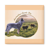 Australian Cattle Dog Art Fridge Magnets