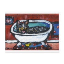 Australian Cattle Dog bath postcards