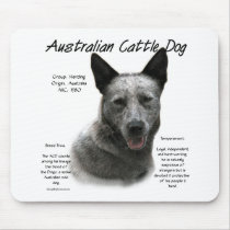 Australian Cattle Dog (blue) History Design Mouse Pad