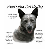 Australian Cattle Dog (blue) History Design t-shirts
