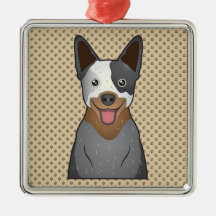 Australian Cattle Dog Cartoon Ornament