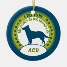 Australian Cattle Dog Christmas Ornaments