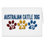 AUSTRALIAN CATTLE DOG DAD Paw Print Card