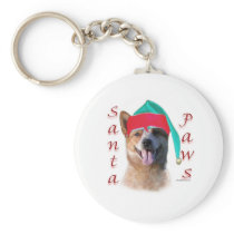 Australian Cattle Dog Dog Santa Paws Keychain