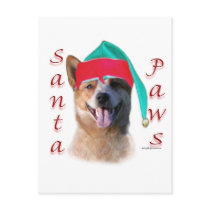 Australian Cattle Dog Dog Santa Paws Postcard
