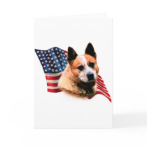 Australian Cattle Dog Flag Greeting Cards