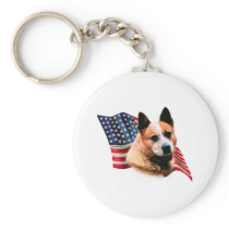 Australian Cattle Dog Flag Keychain
