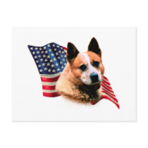 Australian Cattle Dog Flag Post Card