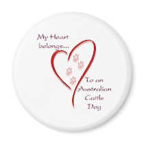 Australian Cattle Dog Heart Belongs magnets