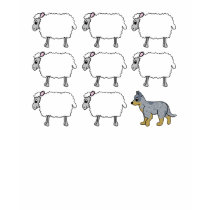 Australian Cattle Dog Herding Sheep Dark Tee t-shirts by MenagerieMayhem Australian Cattle Dog Herding Sheep Dark Tee t-shirts