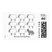 Australian Cattle Dog Herding Sheep Postage Stamps