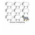 Australian Cattle Dog Herding Sheep TeeShirt by MenagerieMayhem Australian Cattle Dog Herding Sheep TeeShirt