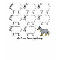 Australian Cattle Dog Herding Sheep TeeShirt by MenagerieMayhem Australian Cattle Dog Herding Sheep TeeShirt