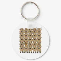 Australian Cattle Dog in the Herd keychains