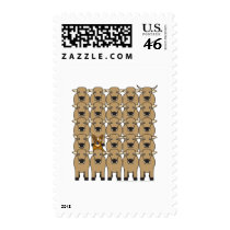 Australian Cattle Dog in the Herd Postage Stamps