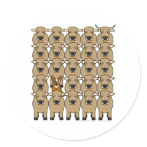 Australian Cattle Dog in the Herd Sticker