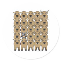 Australian Cattle Dog in the Herd stickers