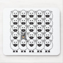 Australian Cattle Dog in the Sheep Mouse Pads