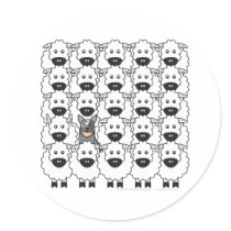 Australian Cattle Dog in the Sheep Stickers