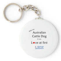 Australian Cattle Dog Lick Design Keychain