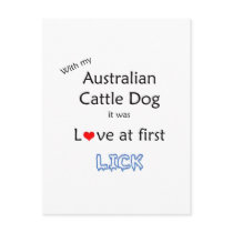 Australian Cattle Dog Lick Design Post Card