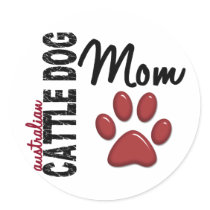 Australian Cattle Dog Mom 2 Round Stickers