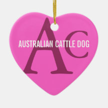 Australian Cattle Dog Monogram Ornament
