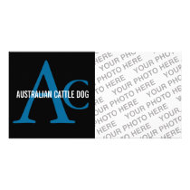 Australian Cattle Dog Monogram Photo Card Template