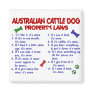 AUSTRALIAN CATTLE DOG Property Laws 2 Fridge Magnet