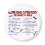 AUSTRALIAN CATTLE DOG Property Laws 2 Fridge Magnets