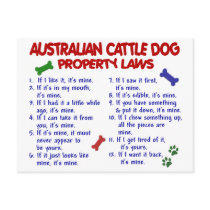 AUSTRALIAN CATTLE DOG Property Laws 2 Postcard