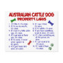 AUSTRALIAN CATTLE DOG Property Laws 2 Postcard