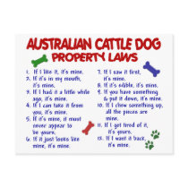 AUSTRALIAN CATTLE DOG Property Laws 2 postcards by poochloverstuff AUSTRALIAN CATTLE DOG Property Laws 2 postcards