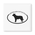 Australian Cattle Dog Silhouette Black Magnet
