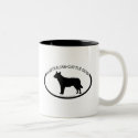 Australian Cattle Dog Silhouette Black Mug