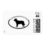 Australian Cattle Dog Silhouette Black Stamp