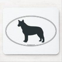 Australian Cattle Dog Silhouette Mouse Mat