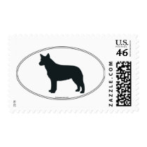 Australian Cattle Dog Silhouette Stamp