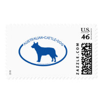 Australian Cattle Dog Silhouette Stamp