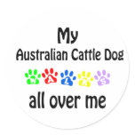 Australian Cattle Dog Round Stickers