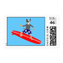 Australian Cattle Dog Surfer Postage