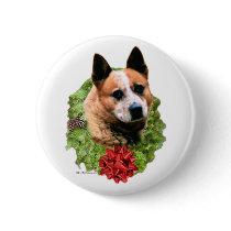 Australian Cattle Dog Wreath - Button