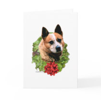 Australian Cattle Dog Wreath cards by GreyWolfCreation Australian Cattle Dog Wreath cards