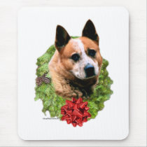 Australian Cattle Dog Wreath Mouse Pads
