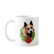 Australian Cattle Dog Wreath mugs