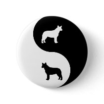 Australian Cattle Dog Yin Yang Pins