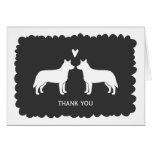 Australian Cattle Dogs Wedding Thank You Greeting Card