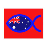 Australian Chirstian Fish Symbol Flag Postcards