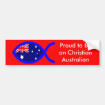 Australian ChrIstian Fish Symbol Flag Bumper Sticker