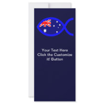 Australian Christian Fish Symbol Flag Rack Card